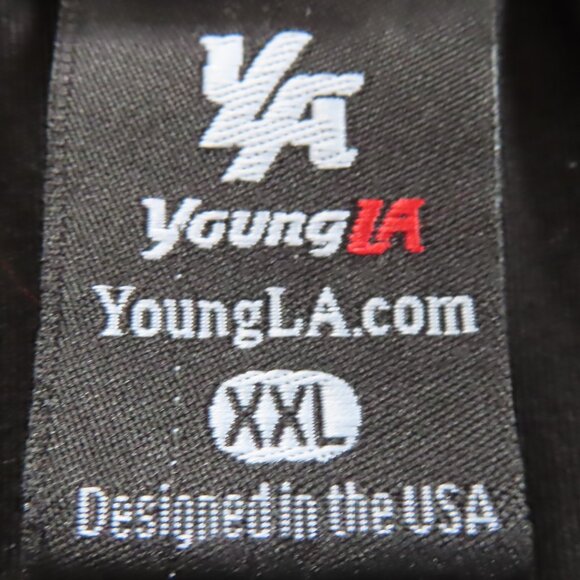 YoungLA Shorts Men's XXL Black Athletic Activewear Casual Workout Zip Pocket - Picture 9 of 13